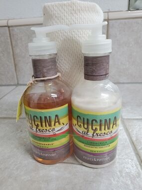 Cucina al Fresco Limoncello Hand Soap & Hand Cream & Towel Set